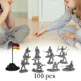 thumbnail image 4 of lionlar 100 Pcs Figurines d'Action de Soldats Miniatures avec Drapeau National Diverses Poses, 4 of 9