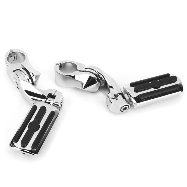 Highway Foot Peg Foot Peg Bracket Footrest Bracket Adjustable Foot Pegs Motorcycle Accessory Pair LeftRight Adjustable Short Foot Peg Bracket With Pedal Silver Black Fit For
