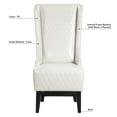 thumbnail image 2 of 23.03" Wide High Back Throne Royal Chair, Wing Back Chair with Arms Upholstered Tall Back, Accent Chair Side Chair for Living Room Bedroom Waiting Room, 2 of 7