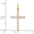 thumbnail image 4 of 10K Yellow Gold Polished Cz Latin Cross Charm (Width 13.8) (Length 19.2) - Jbsp, 4 of 5