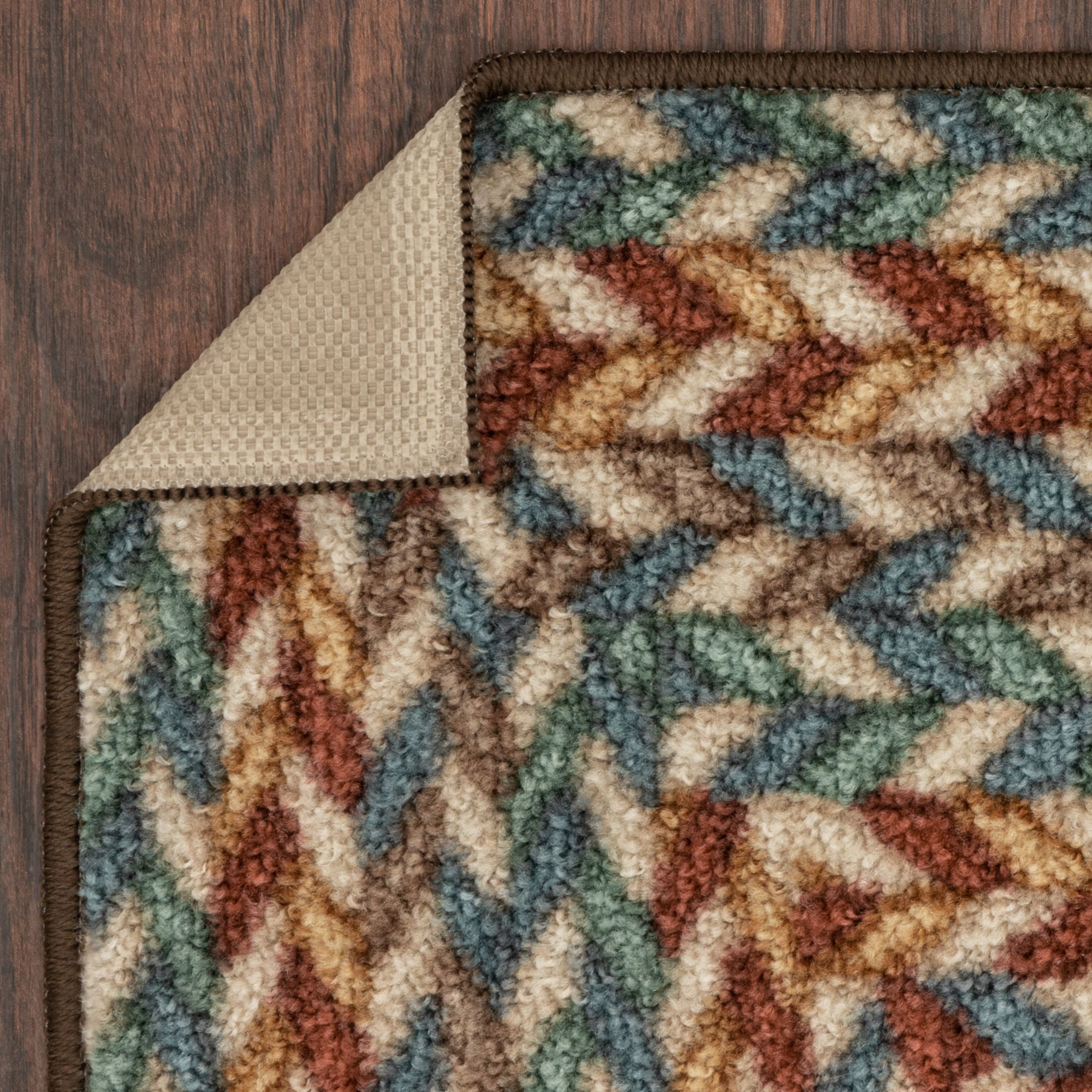 (2 pack) Mainstays Traditional Multicolor Print Braid Indoor Accent Rug, 1'8"x2'10"