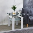 thumbnail image 6 of Clear Glass Top Side Table, 24"x24"x24", Modern Home Decor, 6 of 6