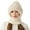 Beige, variant on HUANLEDASH Women Winter Hat with Integrated Scarf Thick Warm Plush Lining Knitted Windproof High Elasticity Full Protection Outdoor Travel Cold Weather Cap