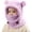 One Size-Purple, variant on Kids Fleece Ski Balaclava Boys Girls Winter Beanie Hat with Scarf and Mask Windproof Warm Adjustable Drawstring Hats,One Size-Purple