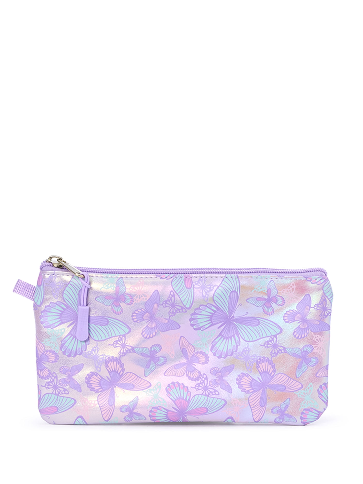 Schoolyard Vibes Girls' 17" Butterfly & Daisies Backpack & Stationary Set, Lavender
