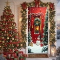 thumbnail image 1 of Christmas Door Cover Santa Claus Design, Festive Holiday Door Curtain, Durable Polyester Decor for Home Entrance, Wall, Table Party Decoration, Easy to Install for Christmas Party Decor 35 X 71 Inch, 1 of 7
