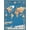 Blue, Pattern 4, variant on ODIKA Map Top Ocean Educational Explorer Playroom Classroom Large Flowing for Small Living Room, Bedroom, Easy Care Kids Safe