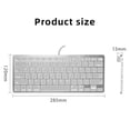 thumbnail image 2 of Jomaa Ultra Slim Portable Wired Keyboard Illuminated Keyboard Plug And Play Supports Multi-Device 78-keys Keyboard, 2 of 13