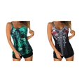 thumbnail image 1 of (2-Pack) Rinsvye Women'S High Waist Printed Tankini Swimsuit With Adjustable Straps And Removable Cups Two Piece Set For Swimwear Beach Pool Summer Outfit, 1 of 5