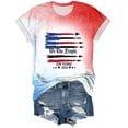 thumbnail image 6 of Leey-World America 250 Shirt Women Adult Tie Dye Shirt for Women Hippies Crewneck Short Sleeve T-Shirt(Sky Blue,XL), 6 of 7