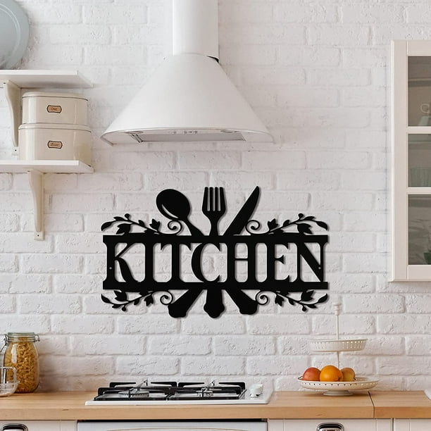 Signe de Décoration Murale de Cuisine en Métal Rustique, Décoration de  Ferme de Campagne pour Votre Maison, Cuisine Ou Salle à Manger, 14 x 8,8  Pouces (Style Classique) 
