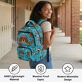 thumbnail image 5 of Jeiento Kids School Backpack 17 Inch Large Capacity Lightweight Water-Resistant Polyester Bookbag for 6-14 Year Old Boys Girls, Sport Dachshund School Daypack, 5 of 7
