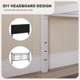 thumbnail image 5 of Einfach Full Bed Frame, Metal Platform Bed with 16.6" Under-bed Storage Space, Heavy Duty, No Box Spring Needed, White, 5 of 8