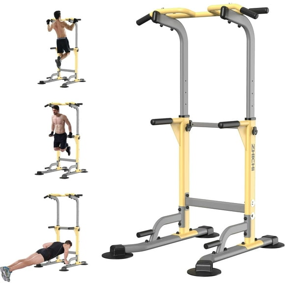 Pull Up Dip Station For Home Gym Strength Training Fitness Workout Station Chin-Ups Push-Ups Pull-Ups Dip-Ups 330LBS
