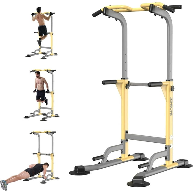 Pull Up Dip Station For Home Gym Strength Training Fitness Workout Station Chin-Ups Push-Ups Pull-Ups Dip-Ups 330LBS