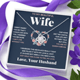 thumbnail image 3 of To My Beautiful Wife Love Knot Necklace, Valentine Couple Gift, Anniversary Birthday Pendant Gift, Gift For Him, Gift For Her, Happy Father Day Mother Day Gift, 3 of 3