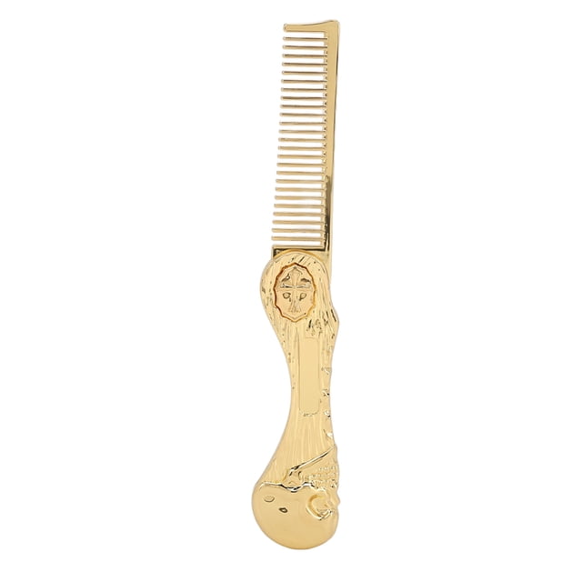 Foldable Hair Comb, Folding Hair Comb Comfortable Grip Rounded Teeth For Travel Use Gold
