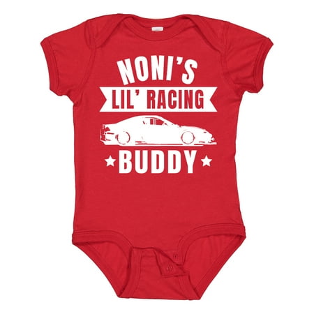 

Inktastic Nonis Lil Racing Buddy Gift Baby Boy or Baby Girl Bodysuit