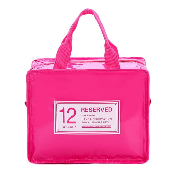 WREESH Mirror Leather Insulation Bag Waterroof Lunch Box Lunch Bag Lunch Bag