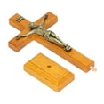 thumbnail image 2 of Crucifix, Hand Made Catholic Crucifix Wooden Easy To Install Gifts With Base For Desktop For Home For, 2 of 8