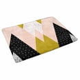 thumbnail image 2 of YUSDECOR Abstract Geometric Triangle Composition in Black White Gold and Pink Doormat Rug Home Decor Floor Mat Bath Mat 30x18 inch, 2 of 3