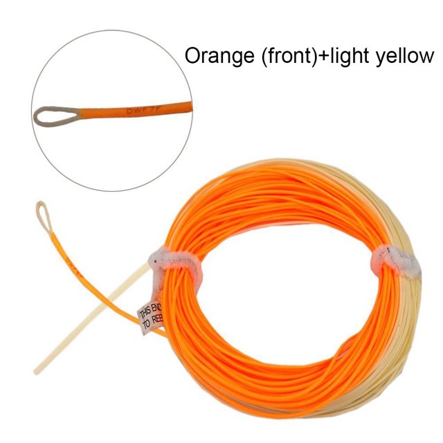 Weight Forward Floating With Welded Loops Double Color Fly Fishing Line Weight Fly Line NEW OrangeYellow 6F