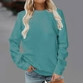 thumbnail image 2 of Tumotour Sweatshirts For Women Long Sleeve Crew Neck Tunic Tops 2024 Fall Fashion Casual Solid Color Loose Fit Pullover T Shirts, 2 of 5