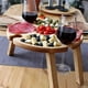 thumbnail image 5 of Mesa de picnic plegable de madera con soporte para copas de vino: estante portátil y creativo 2 en 1 para copas de vino y plato compartimentado para queso y fruta para exteriores, 5 of 7