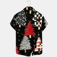 thumbnail image 5 of Feancey Mens Hawaiian Shirts Short Sleeve Casual Christmas Shirt Novelty Xmas Tree Graphic Bowling Shirts Button Up Vacation Beach Shirt Todays Daily Deals Clearance Black XXL, 5 of 5