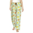 thumbnail image 2 of Goofa Tree Palms Lemon Printed Soft Pajama Pants for Women, Wide Leg Comfy Casual Lounge Yoga Pants-Large, 2 of 9