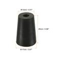 thumbnail image 2 of Uxcell 13mm to 17mm w Hole Rubber Tapered Plug for Lab Home Black 5 Pack, 2 of 5