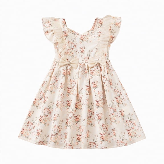 CAUYDY Toddler Girl Dress Casual Summer Floral A-Line Fairy Sundress for Kids Girls Outfits Birthday Wedding Party 2T 3T 4T 5T (Sizes 2-3 Years,D1-Pink)
