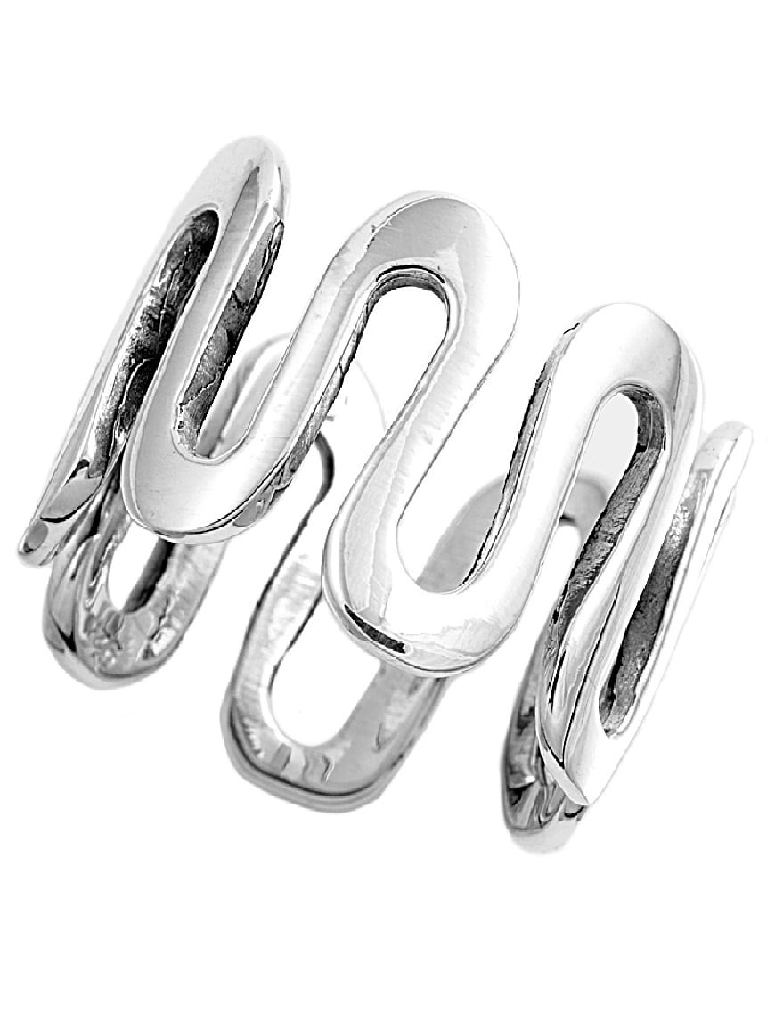 925 Sterling Silver Zig Zag Ring Size 9 - Walmart.com