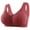 Wine-1, variant on Virmaxy Womens Wireless Bra Casual Sexy Front Button Shaping Cup Shoulder Strap Underwire Bra Plus Size Extra-Elastic Wirefree Gray-1 36