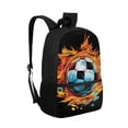 thumbnail image 2 of KUIFORTI Kids Soccer Backpack For School Boys Watercolor 17 Inch Kids Bookbag for High School Girls Comfortable Shoulder Bag with Adjustable Straps Big Capacity Schoolbag, 2 of 6
