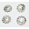 thumbnail image 4 of U8MO 1000 Silver Flower Bead Caps 9mm Jewely Findings Fit 10-16mm Beads, 4 of 5