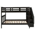 thumbnail image 4 of Generic Stairway Full-Over-Full Bunk Bed with Storage and Guard Rail for Bedroom, Dorm, Espresso, 4 of 9
