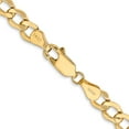 thumbnail image 4 of 14K Yellow Gold 5.25mm Semi-Solid Curb Chain (18 X 5.25) Made In South Africa bc108-18, 4 of 5