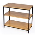 thumbnail image 1 of Hans 3 Shelf Wood & Iron Etagere Bookcase, 1 of 7
