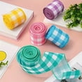 thumbnail image 3 of Spring Wired Edge Ribbon, 5 Yards Pastel Buffalo Plaid Fabric Ribbon for Crafts - 2.5 Inch Wired Ribbon for Easter Wreath Bow Making, DIY Decor, Gift Wrapping and Holiday Crafts, 3 of 5