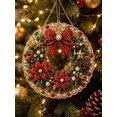 thumbnail image 6 of Christmas Pearl Diamond Art Hanging Ornament Kit, Handmade DIY Crystal Pearl Suncatcher Pendant, 2D Rhinestone Bead Window Wall Christmas Holiday Decoration, 6 of 6