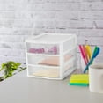 Sterilite ClearView Plastic Small 3 Drawer Desktop Storage Unit, Pack