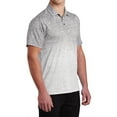 thumbnail image 2 of Mens Ombre Heather Polyester Polo White/ Graphite 4X-Large, 2 of 4