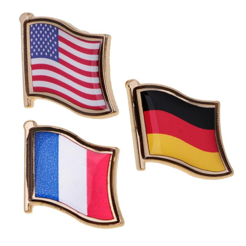 Wholesale Pack of 3 State of Indiana Flag Bike Hat Cap lapel Pin 