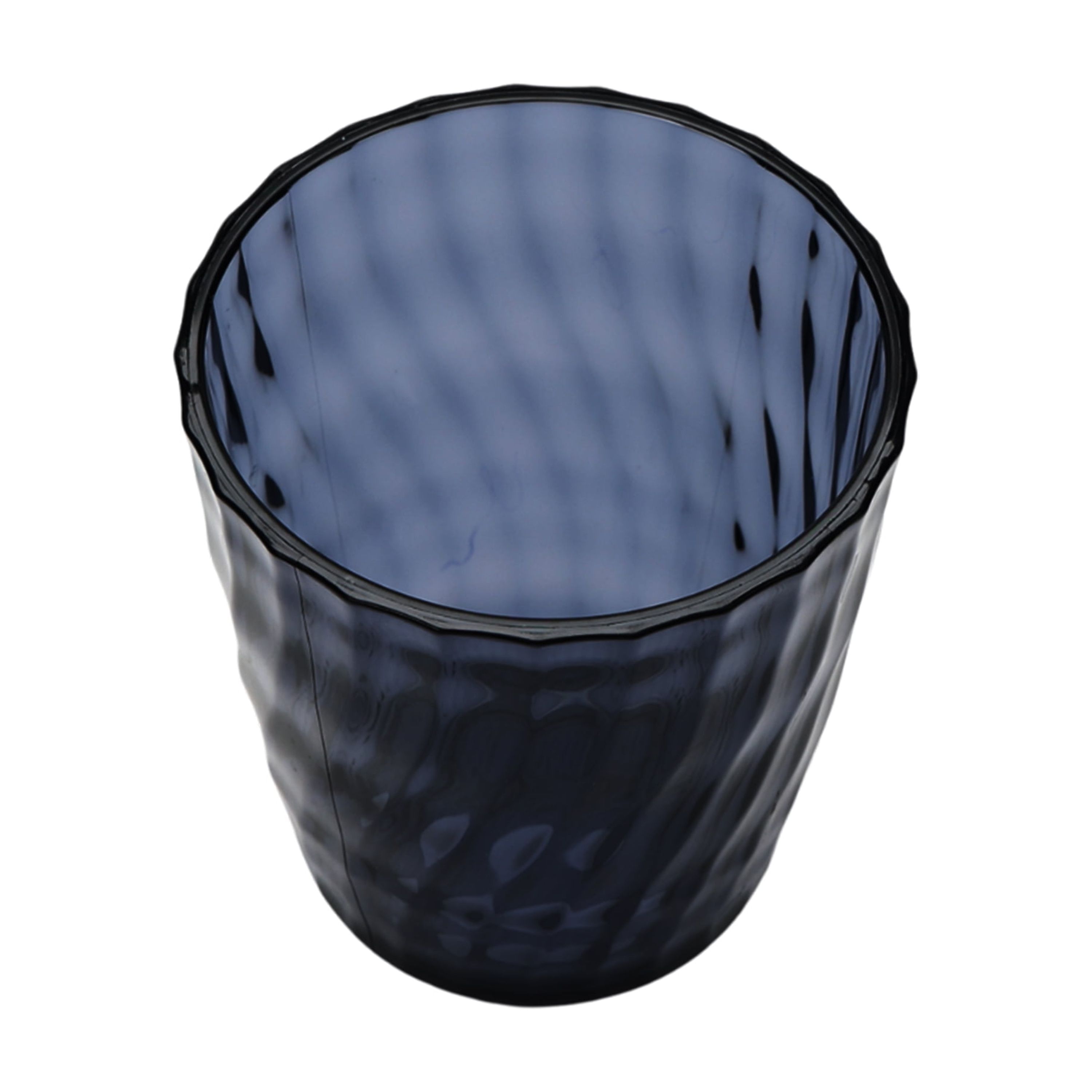 (6 pack) Mainstays 14 oz Acrylic Short Tumbler, Embossed Swirl Texture, Blue