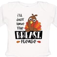 thumbnail image 4 of Inktastic I'll Just Have the Breast, Please Cute Turkey Boys or Girls Long Sleeve Baby Bodysuit, 4 of 5
