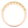 thumbnail image 5 of 0.63 ctw Wedding Band for Women - 14K Rose Gold Natural Citrine Stackable Eternity Ring, 5 of 6