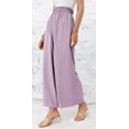 thumbnail image 5 of Pantalones de chándal ligeros de pierna ancha para mujer, pantalones palazzo de cintura alta, pantalones de pijama de ajuste holgado, 5 of 5
