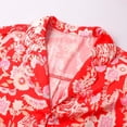 thumbnail image 5 of Wang6 Women's Satin Silk Pajamas Sets Soft 2 Piece Long Sleeve Pjs Sets V Neck Button Shirts Wide Leg Pants Ladies Loose Fit Floral Printed Sleepwear Lounge Sets Red L, 5 of 7