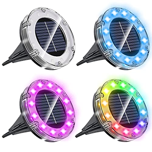 color changing solar disk lights